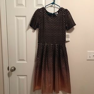 !NWT! Lularoe Elegant Amelia- Black & Rose Gold